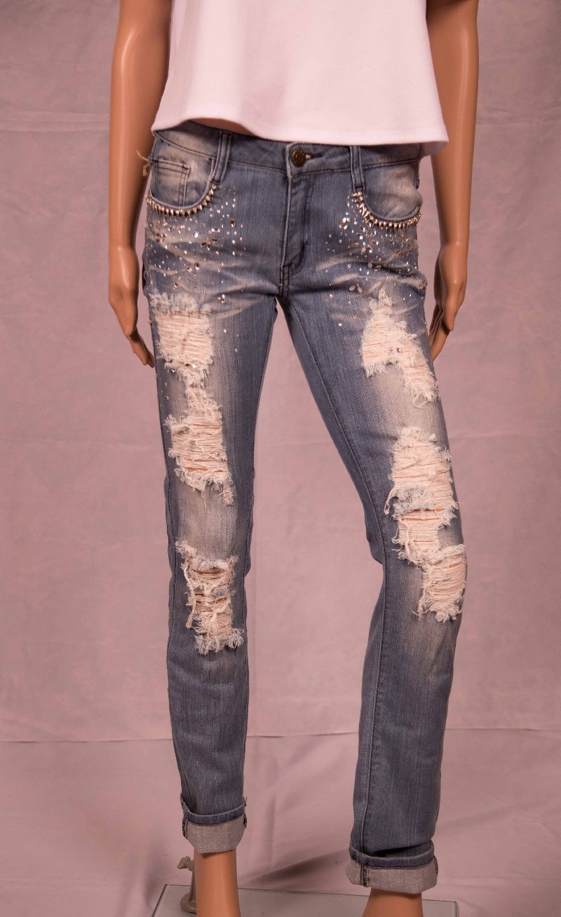 rhinestone skinny jeans