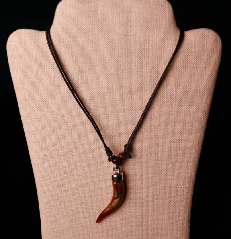 Brown Saber Tooth Necklace | Jewelry | Palms Boutique